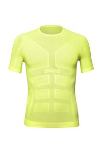 Spring Short Sleeve Training T-shirt for Man, Yellow