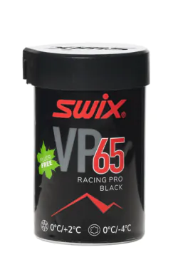 SWIX VP65 Pro Black/Red Grip Wax +2°...0°C, 45g